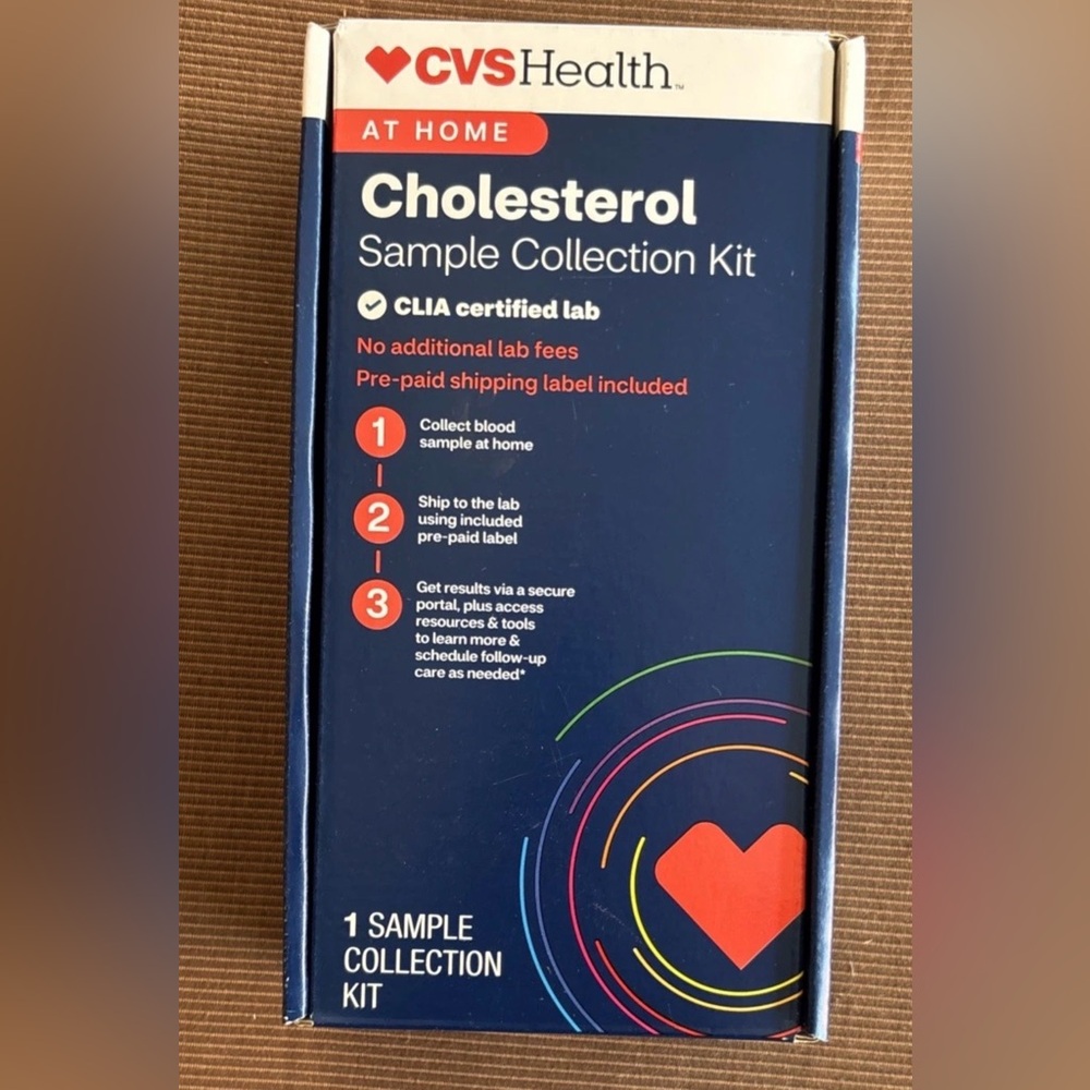 CVS Health‎ CHOLESTEROL At Home Test Sample Kit  Exp  05/31/27 NEW Sealed